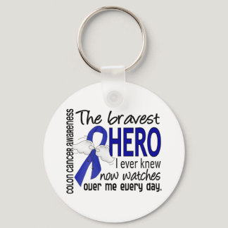 Bravest Hero I Ever Knew Colon Cancer Keychain