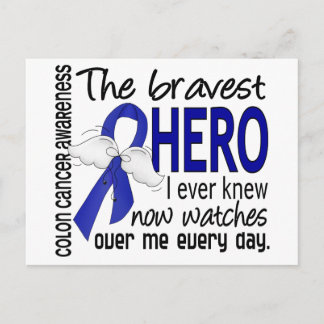 Bravest Hero I Ever Knew Colon Cancer Postcard