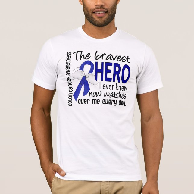 Bravest Hero I Ever Knew Colon Cancer T-Shirt (Front)