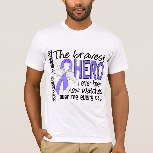 Bravest Hero I Ever Knew Esophageal Cancer T-Shirt (Front)