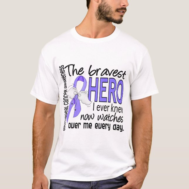Bravest Hero I Ever Knew Esophageal Cancer T-Shirt (Front)