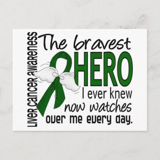 Bravest Hero I Ever Knew Liver Cancer Postcard