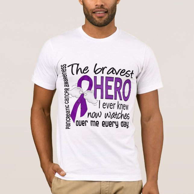 Bravest Hero I Ever Knew Pancreatic Cancer T-Shirt (Front)