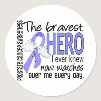 Bravest Hero I Ever Knew Prostate Cancer Classic Round Sticker