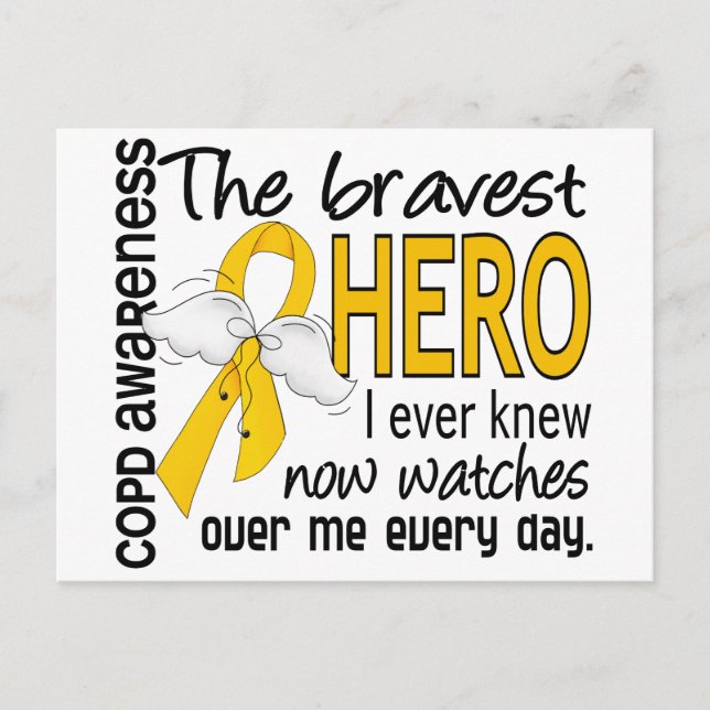 Bravest Hero I Knew COPD Postcard (Front)