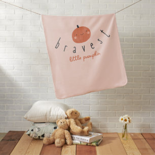 bravest little pumpkin childhood cancer patient baby blanket