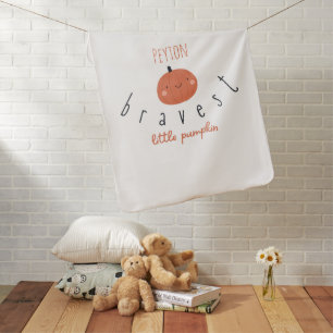 bravest little pumpkin Custom Baby Blanket