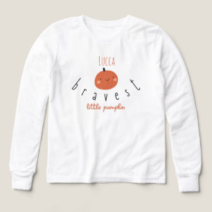 bravest little pumpkin Custom Kids Long Sleeve Tri-Blend Shirts