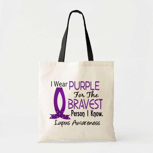 Bravest Person I Know Lupus Tote Bag (Front)