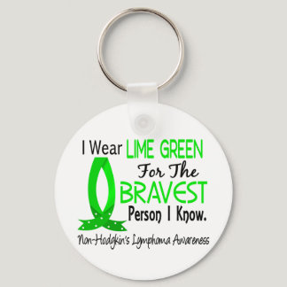 Bravest Person I Know Non-Hodgkin's Lymphoma Keychain