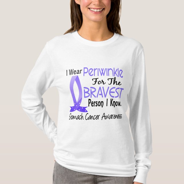 Bravest Person I Know Stomach Cancer T-Shirt (Front)