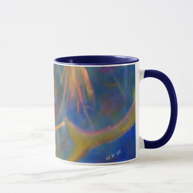 "Braving The Depths" Mermaid Art (Redhead) Mug (Right)