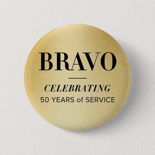 BRAVO 50th button (Front)