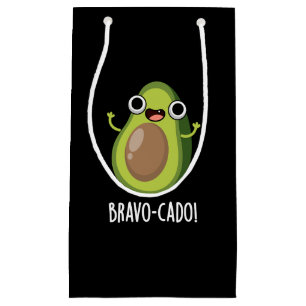 Bravo-cado Funny Avocado Pun Dark BG Small Gift Bag