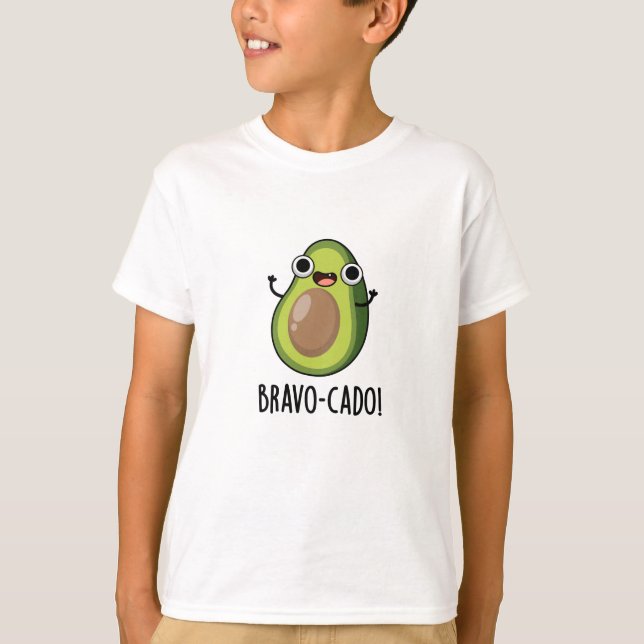 Bravo-cado Funny Avocado Pun  T-Shirt (Front)