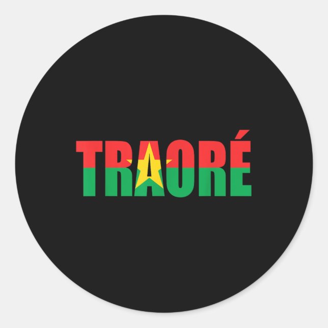 Bravo, Captain Ibrahim Traore ! Viva Burkina Faso  Classic Round Sticker (Front)