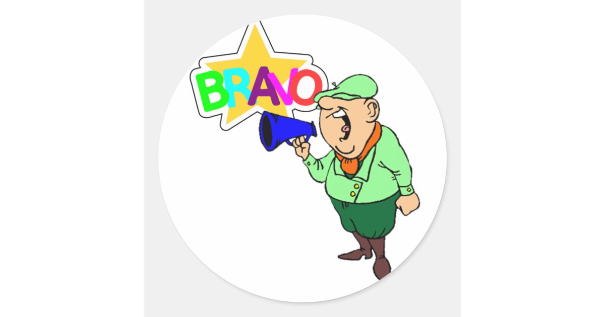 BRAVO CLASSIC ROUND STICKER | Zazzle
