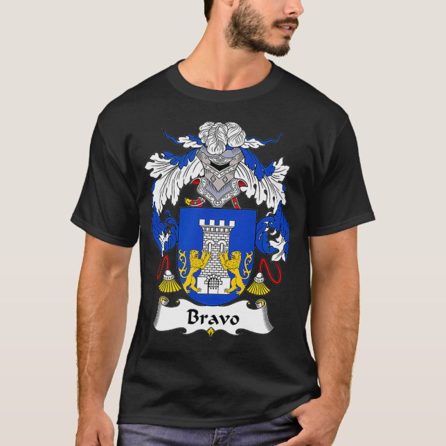 Bravo Coat of Arms  Family Crest T-Shirt (Front)