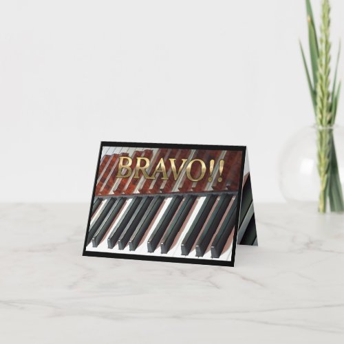 Bravo! congratulations folding piano card