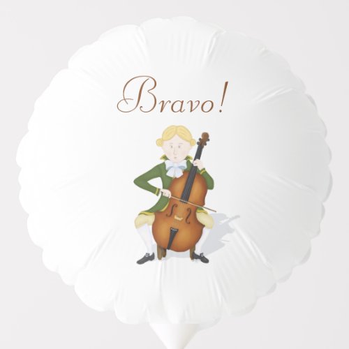 Bravo Cute Cello Player Personalized Music Balloon