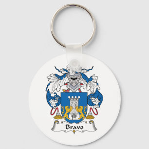 Bravo Family Crest Keychain