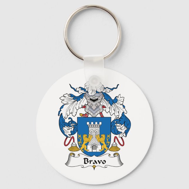 Bravo Family Crest Keychain (Front)