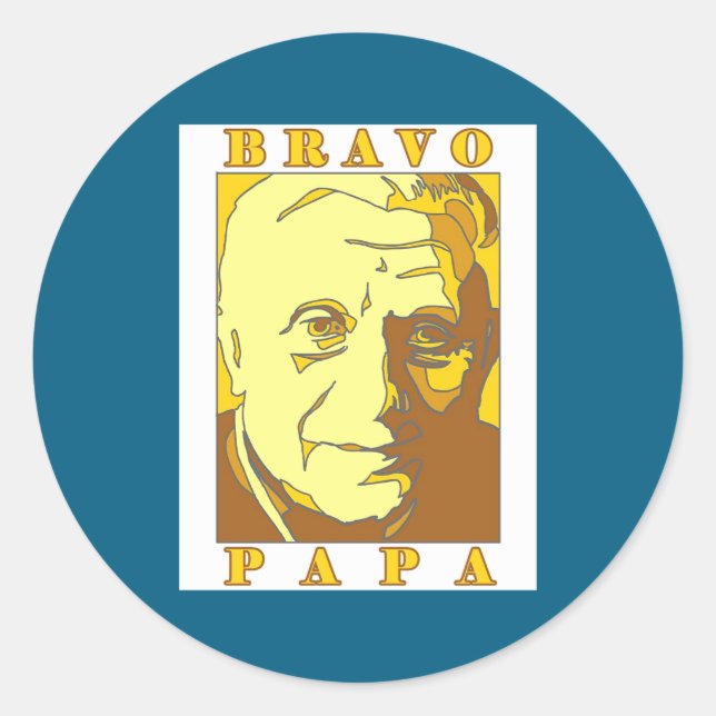 Bravo Papa New Pe Benedict Xvi  Classic Round Sticker (Front)