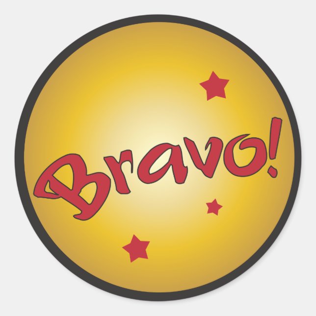 BRAVO recognition and appreciation Classic Round Sticker (Front)