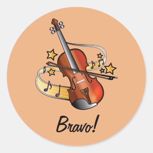 Bravo Sticker for Boy Violin Student