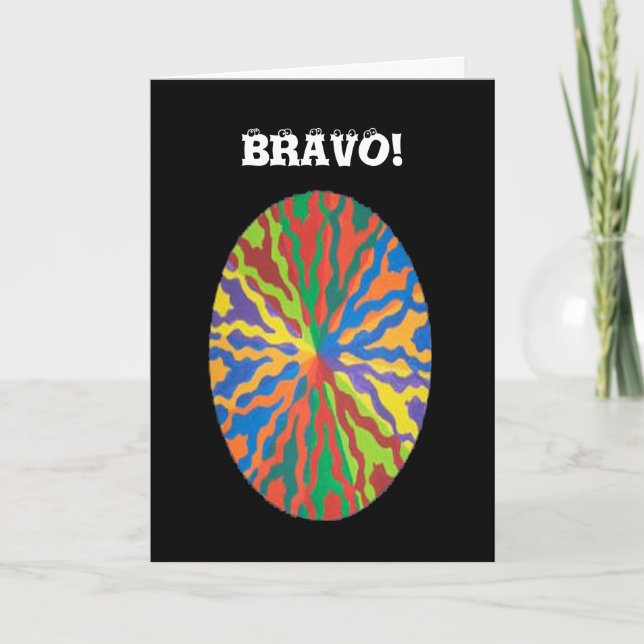 Bravo with fling colors congratulations card (Front)