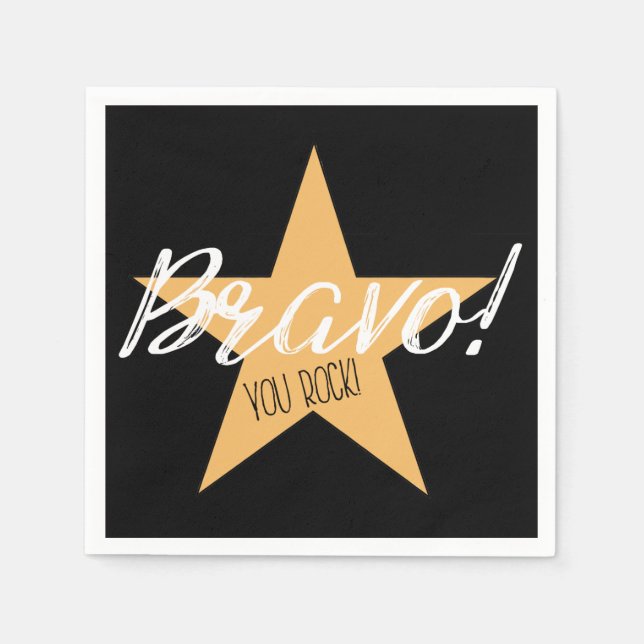 "BRAVO! YOU ROCK!" NAPKINS (Front)
