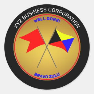 Bravo Zulu Well Done Employee Classic Round Sticker