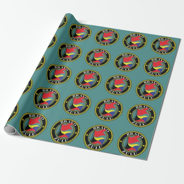 Bravo Zulu wrapping paper (Unrolled)