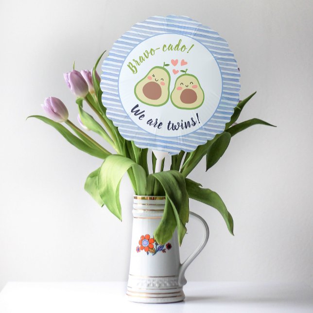 BRAVOCADO Avocado Gender Neutral Twins Baby Shower Balloon (BRAVOCADO Avocado Gender Neutral Twins Baby Shower Balloon)