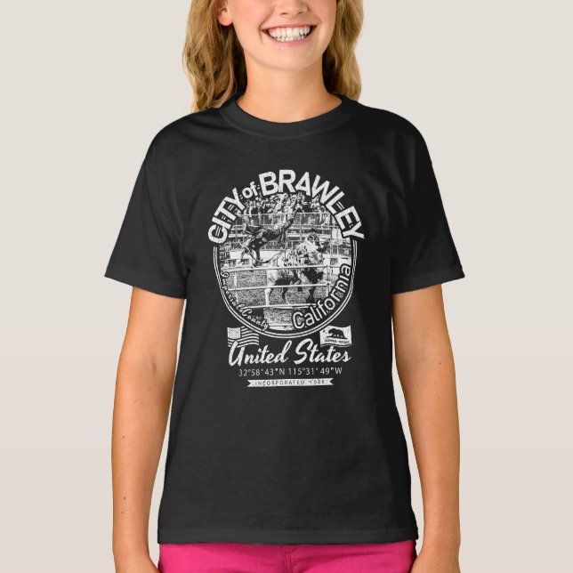 BRAWLEY CITY CALIFORNIA - CATTLE CALL RODEO T-Shirt (Front)