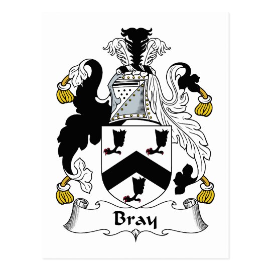 Bray Family Crest Postcard