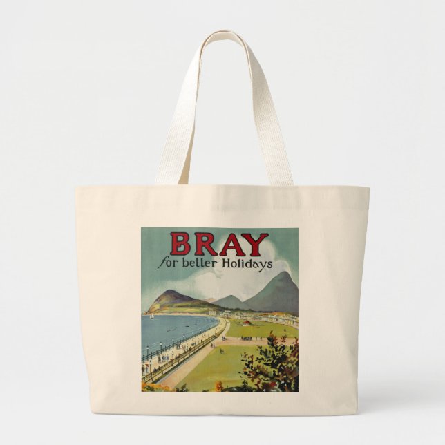 Bray ~ for better holidays large tote bag (Front)