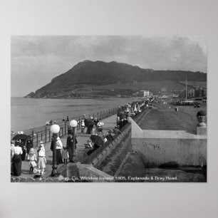 Bray Head & Esplanade 1905 Co. Wicklow Ireland Poster
