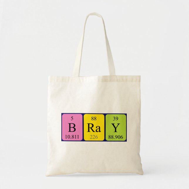 Bray periodic table name tote bag (Front)