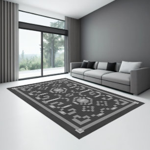 Bray Tones pixels play geometric shapes Rug