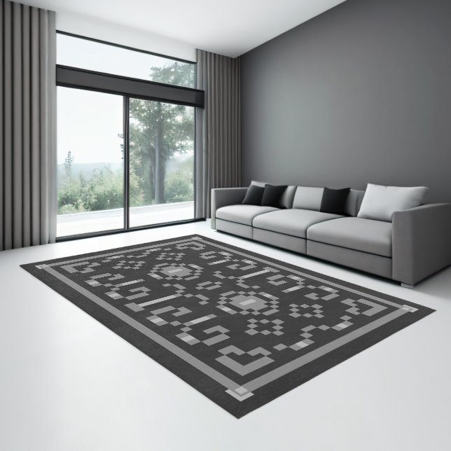 Bray Tones pixels play geometric shapes Rug (Insitu (Indoor 3))