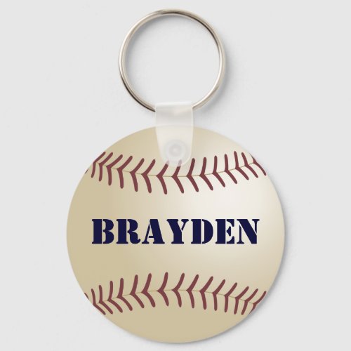 Brayden Baseball Keychain