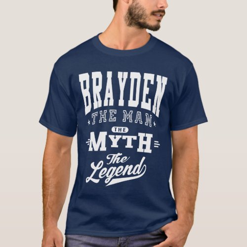 Brayden Personalized Name Birthday Gift T_Shirt