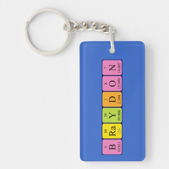 Braydon periodic table name keyring (Front)