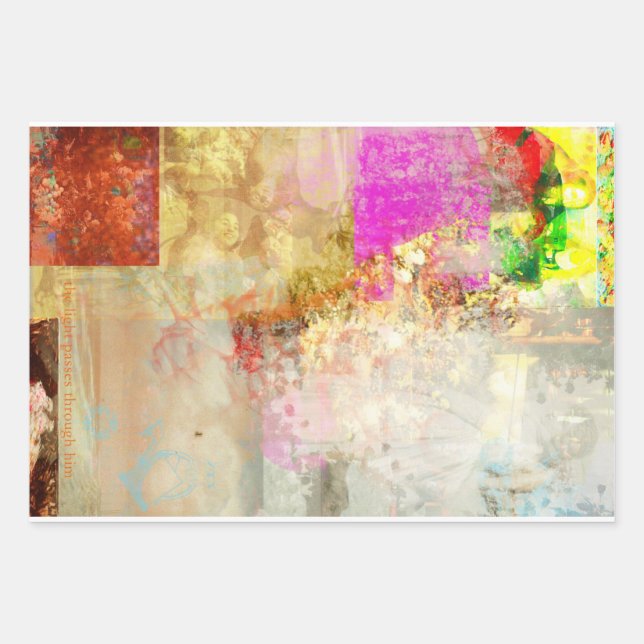 Brazen and Crystal Wrapping Paper Sheets (Front)