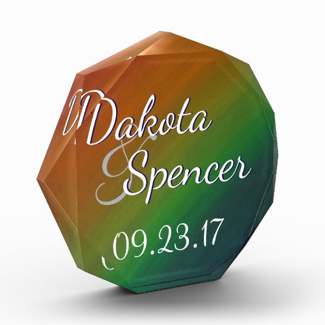 Brazen Colourful Rainbow Pride Abstract Wedding Award (Left)