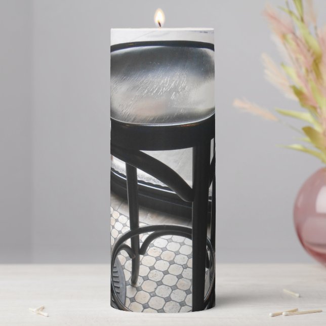 Brazen Fox Stool Pillar Candle (In Situ)