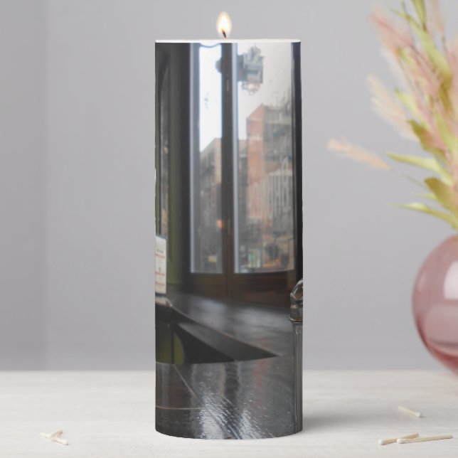 Brazen Fox Sugar Pillar Candle (In Situ)