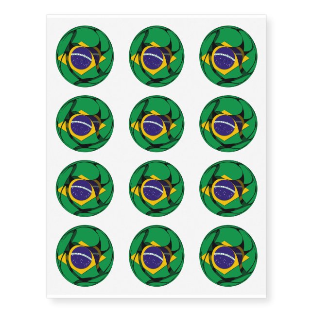 Brazil 1 temporary tattoos (Front)