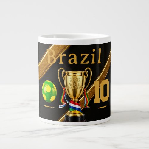 Brazil 2026 Global Games: Gold Ribbon Trophy 10 Giant Coffee Mug